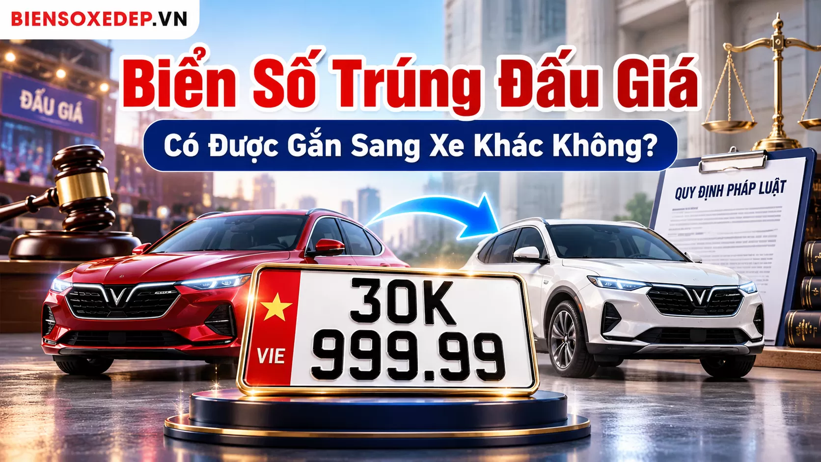 Biển Số Trúng Đấu Giá Có Được Gắn Sang Xe Khác Không?