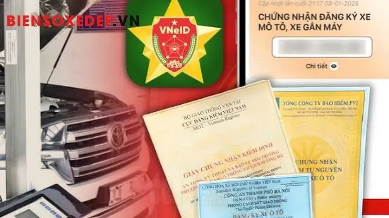 Đăng kiểm xe &ocirc; t&ocirc; qua VNeID