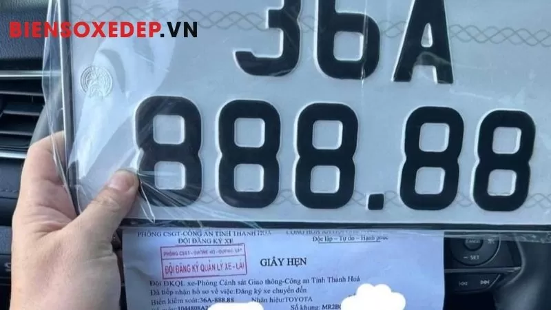 Giấy hẹn lấy đăng k&yacute; xe