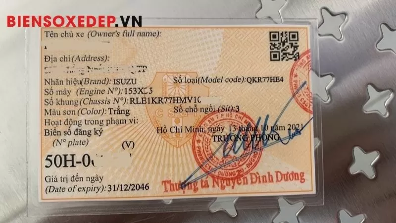 hồ sơ đăng k&yacute; xe &ocirc; t&ocirc;